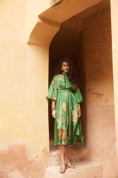 GREEN MAXI DRESS