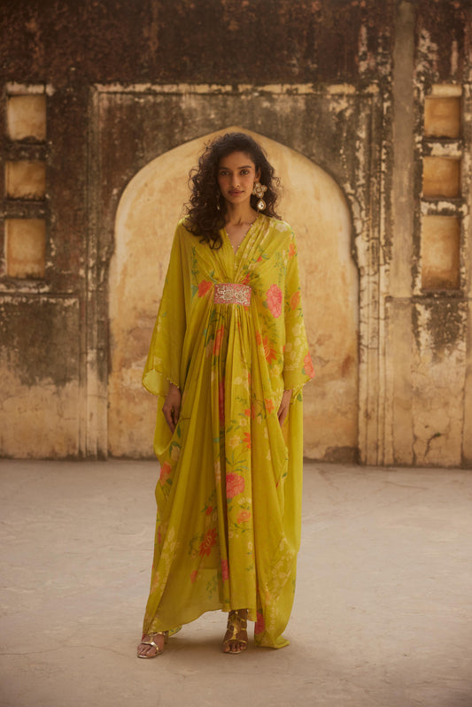 YELLOW KAFTAN SET