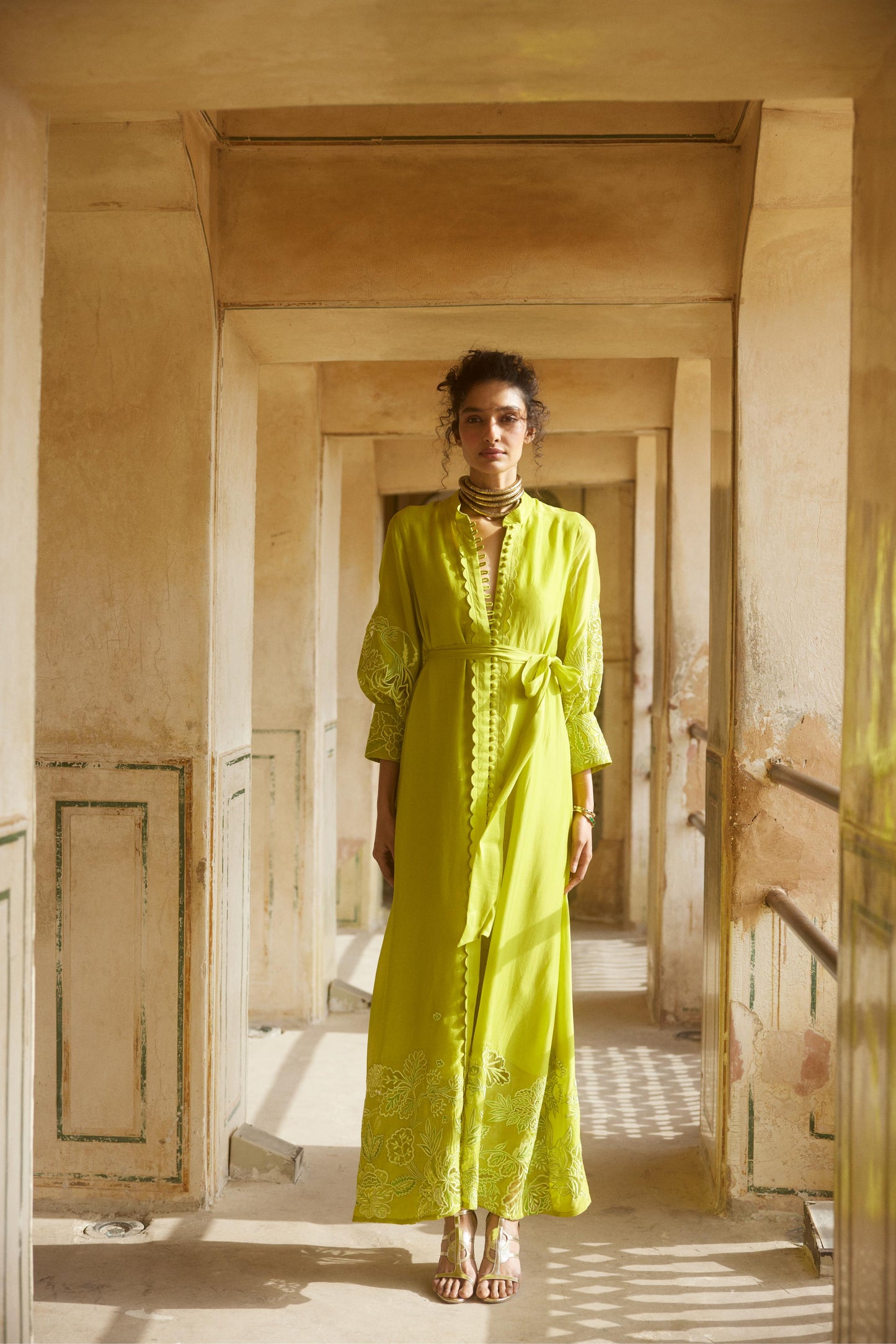 LIME YELLOW MAXI DRESS