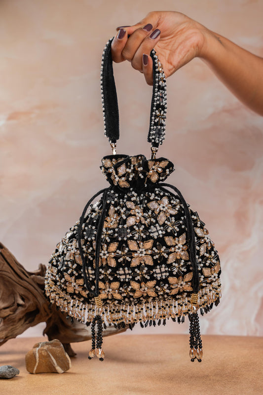 FLORAL TRELLIS NOIR