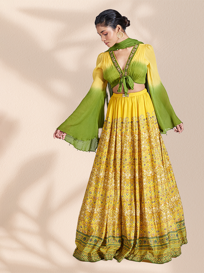 YELLOW LEHENGA SET