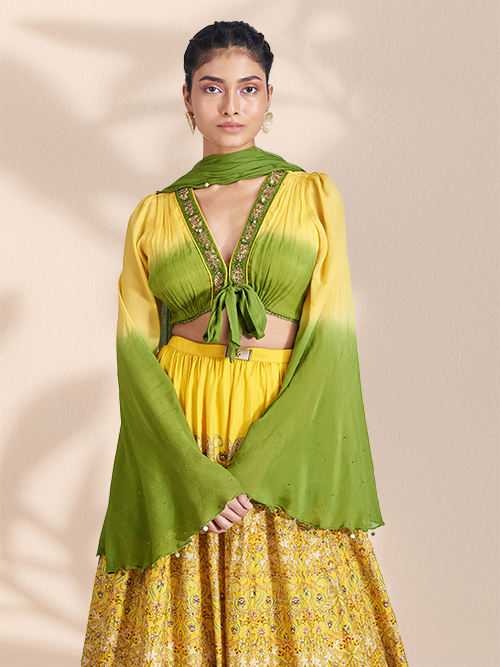 YELLOW LEHENGA SET