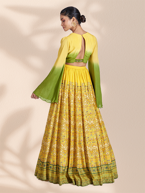 YELLOW LEHENGA SET