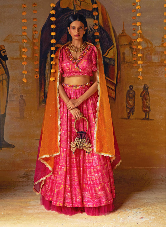 PINK LEHENGA SET