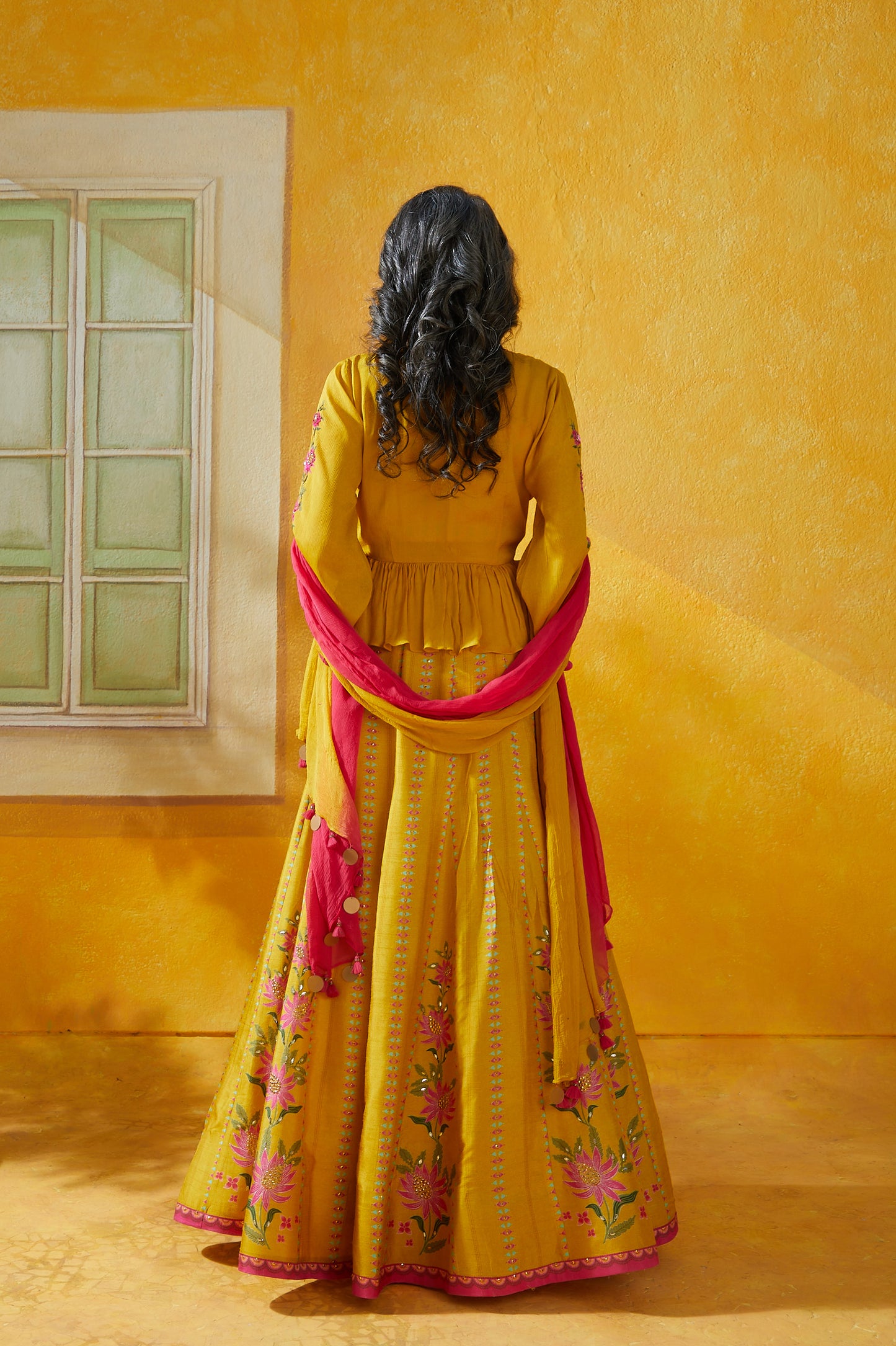 YELLOW LEHENGA SET