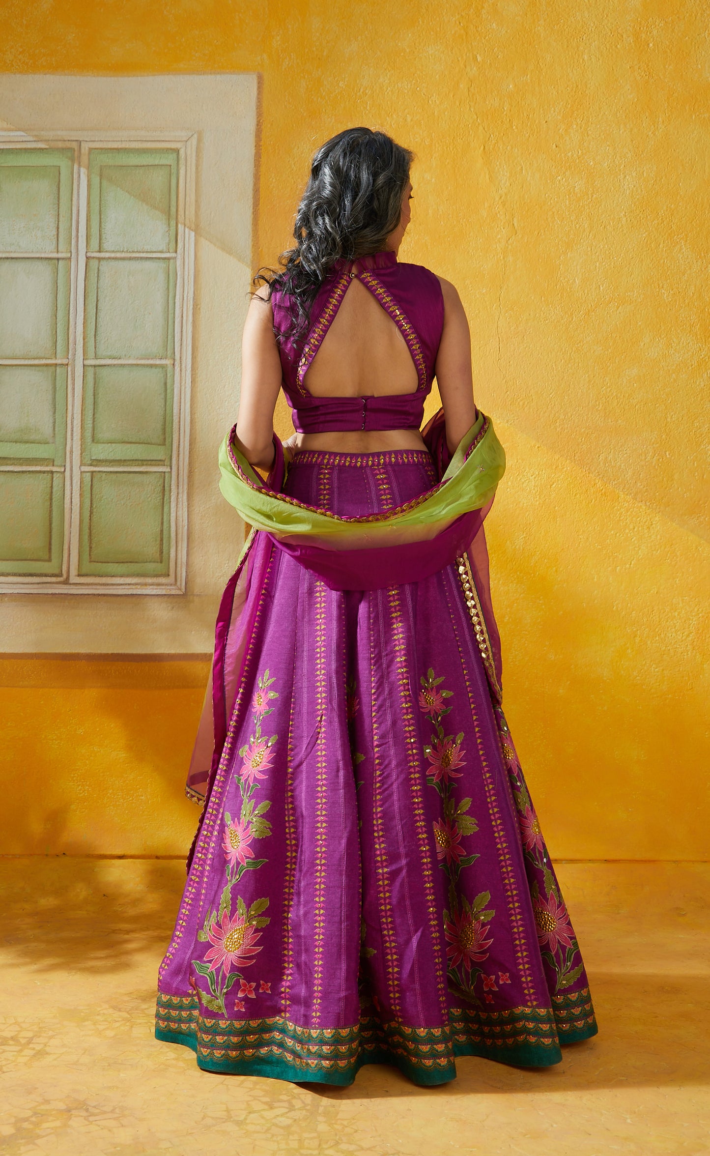 PURPLE LEHENGA SET