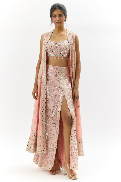 MADHULIKA SKIRT SET WITH CAPE
