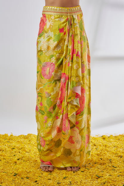 SAISHA DRAPE SKIRT SET