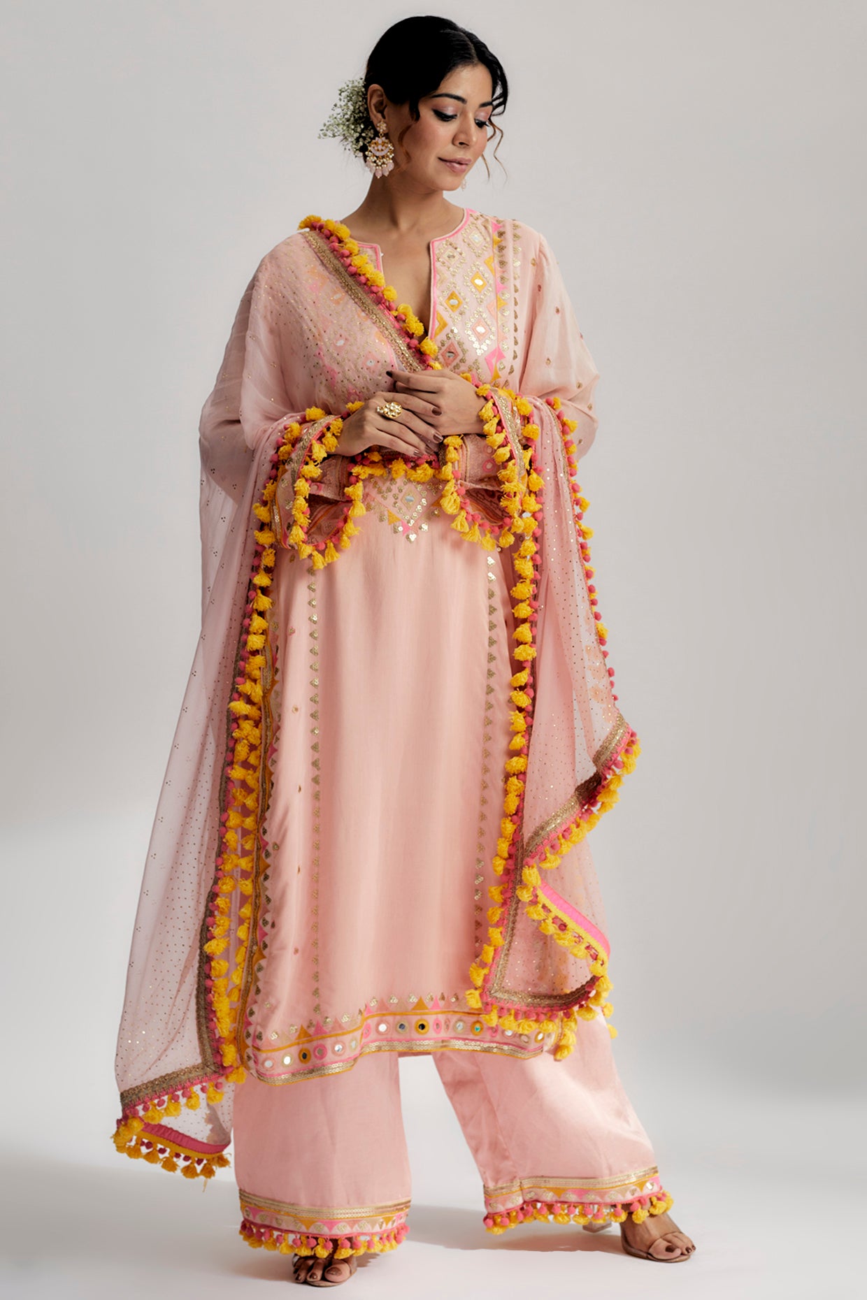 NISHIKA LONG KURTA WITH PALAZO