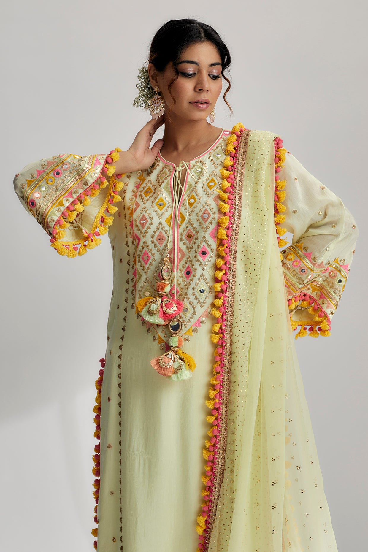 NISHIKA LONG KURTA WITH PALAZO