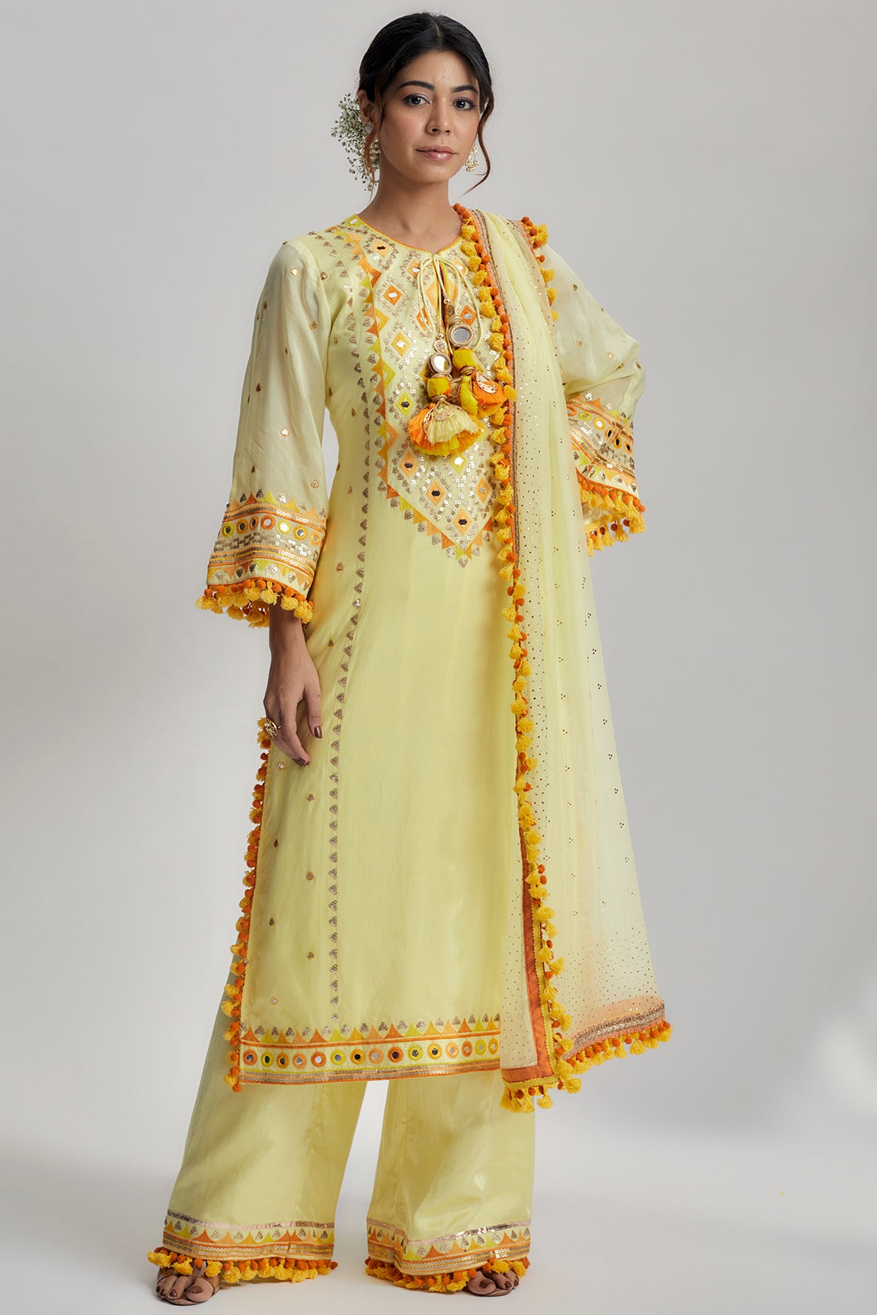 NISHIKA LONG KURTA WITH PALAZO