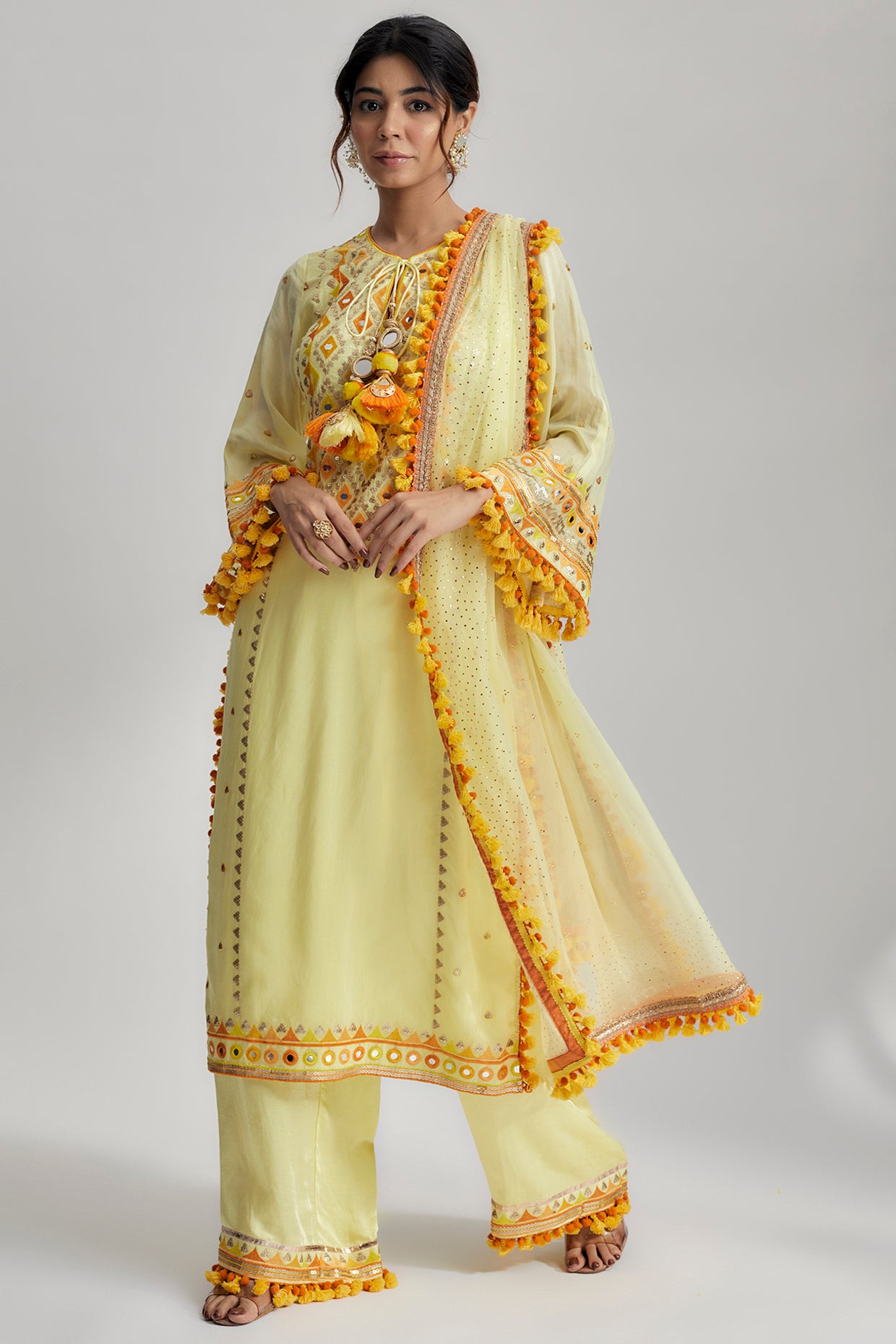 NISHIKA LONG KURTA WITH PALAZO