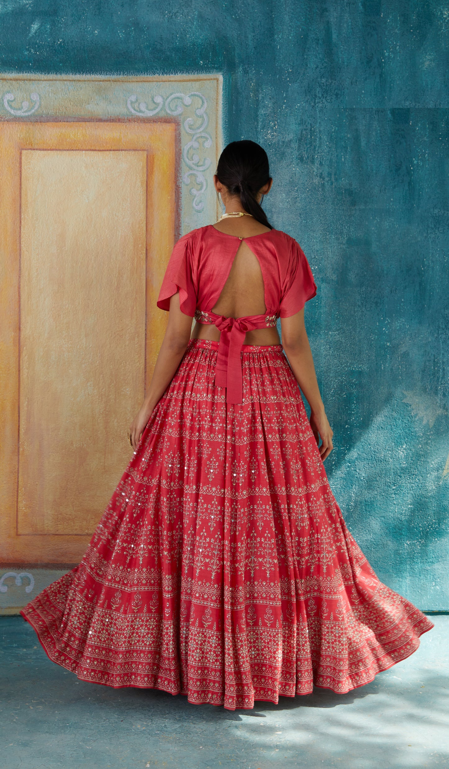 RED LEHENGA SET