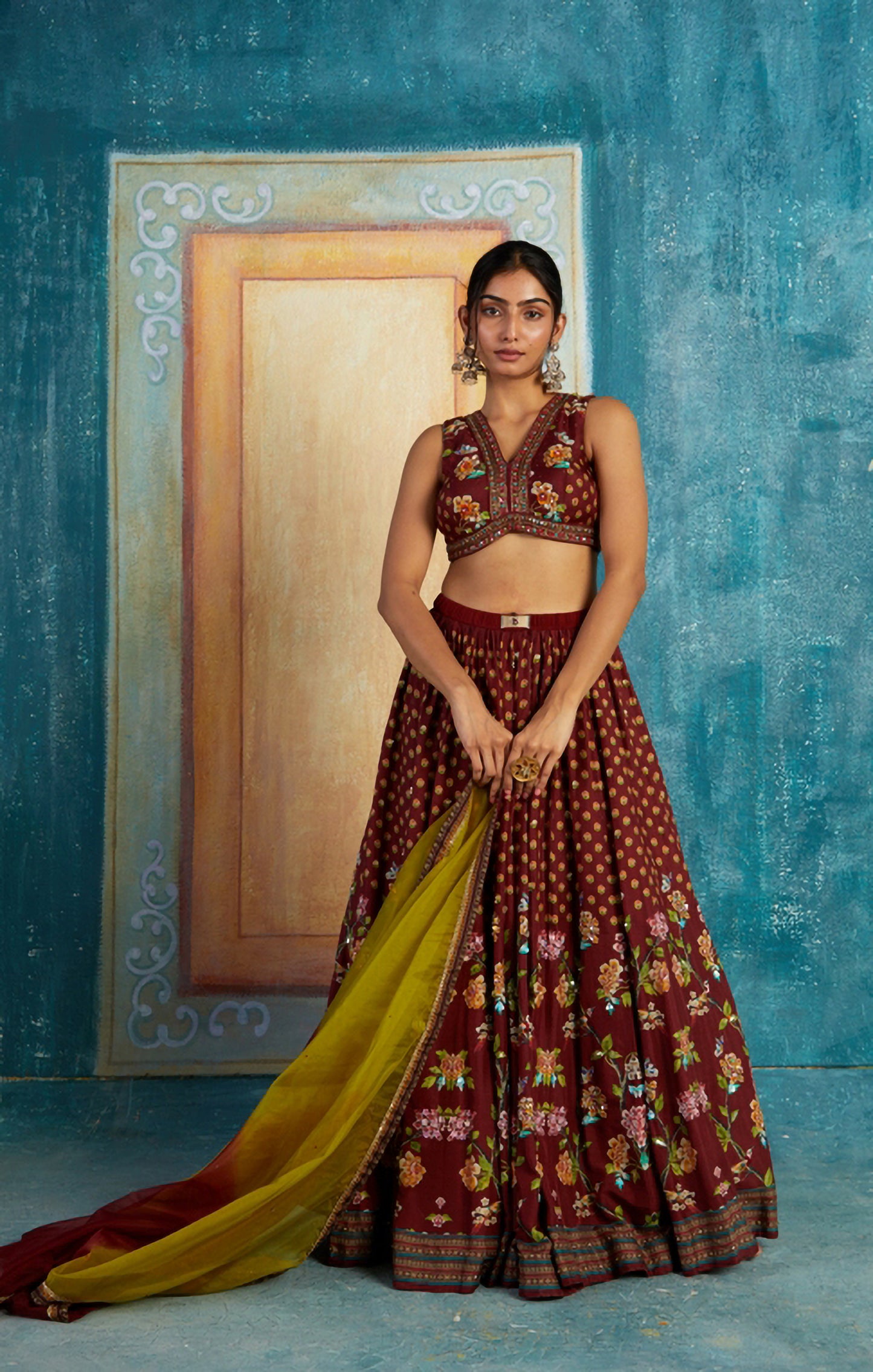 MAROON LEHENGA SET