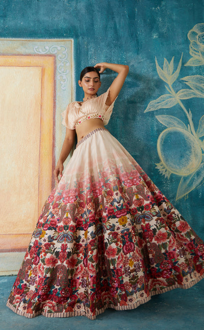 BEIGE LEHENGA SET