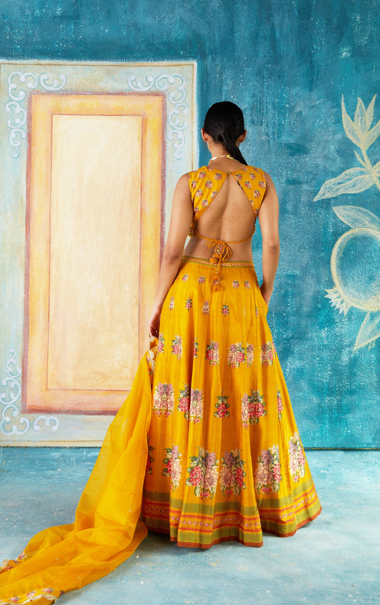 MUSTARD LEHENGA SET