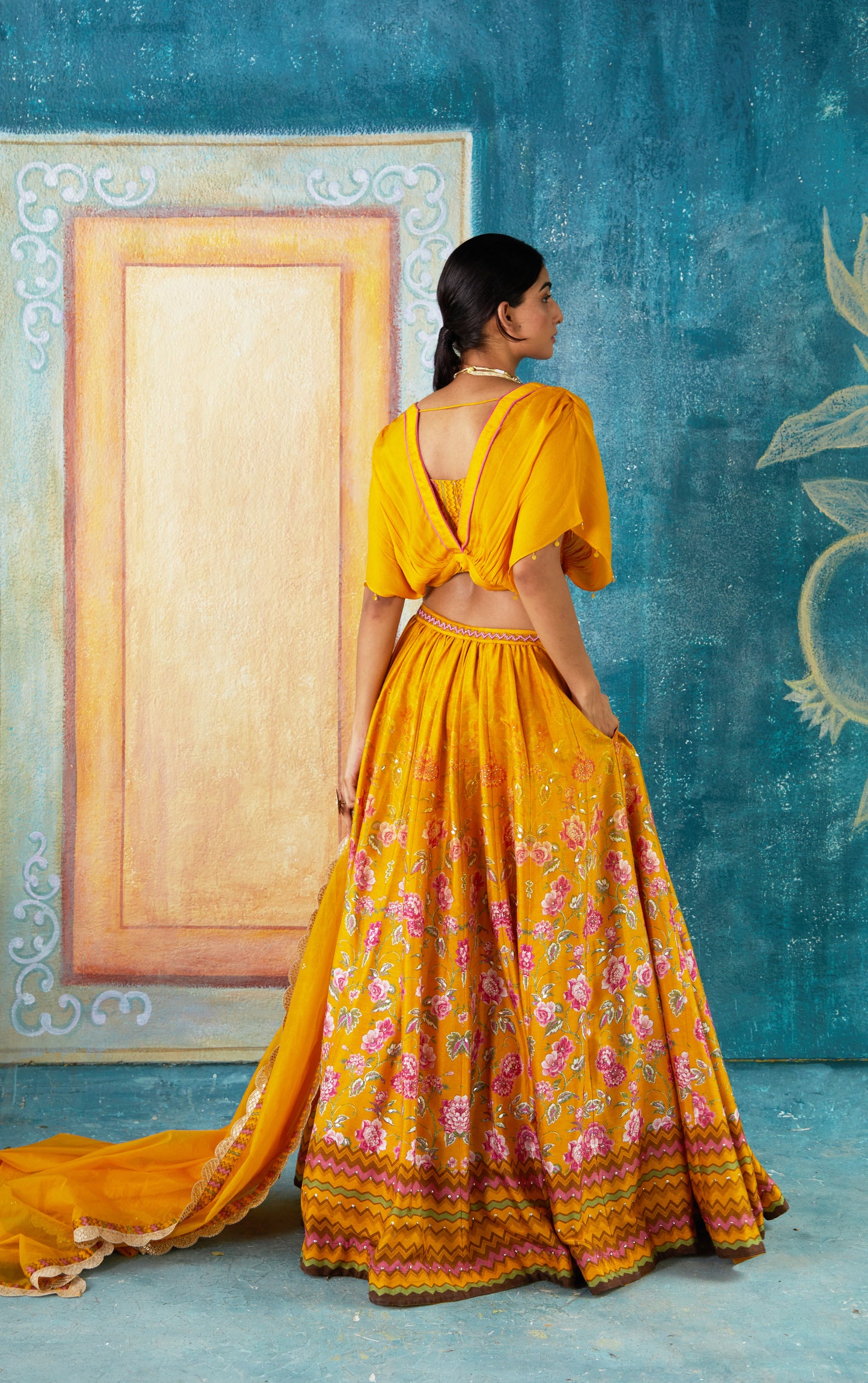 MUSTARD LEHENGA SET