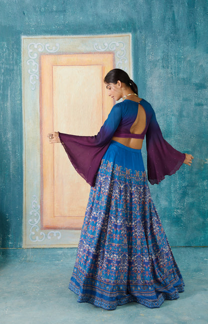 BLUE LEHENGA SET