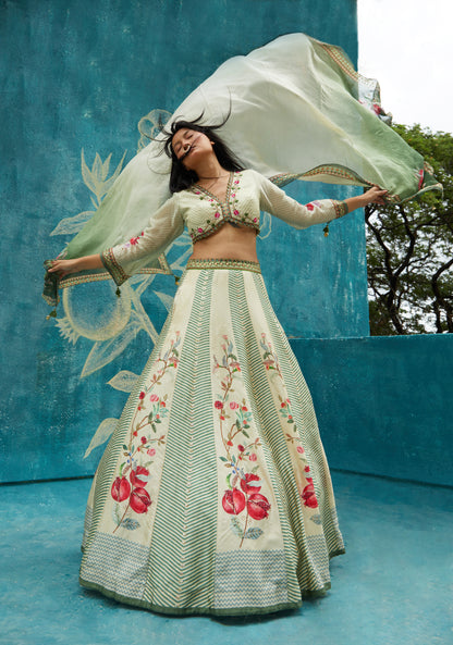 BEIGE LEHENGA SET