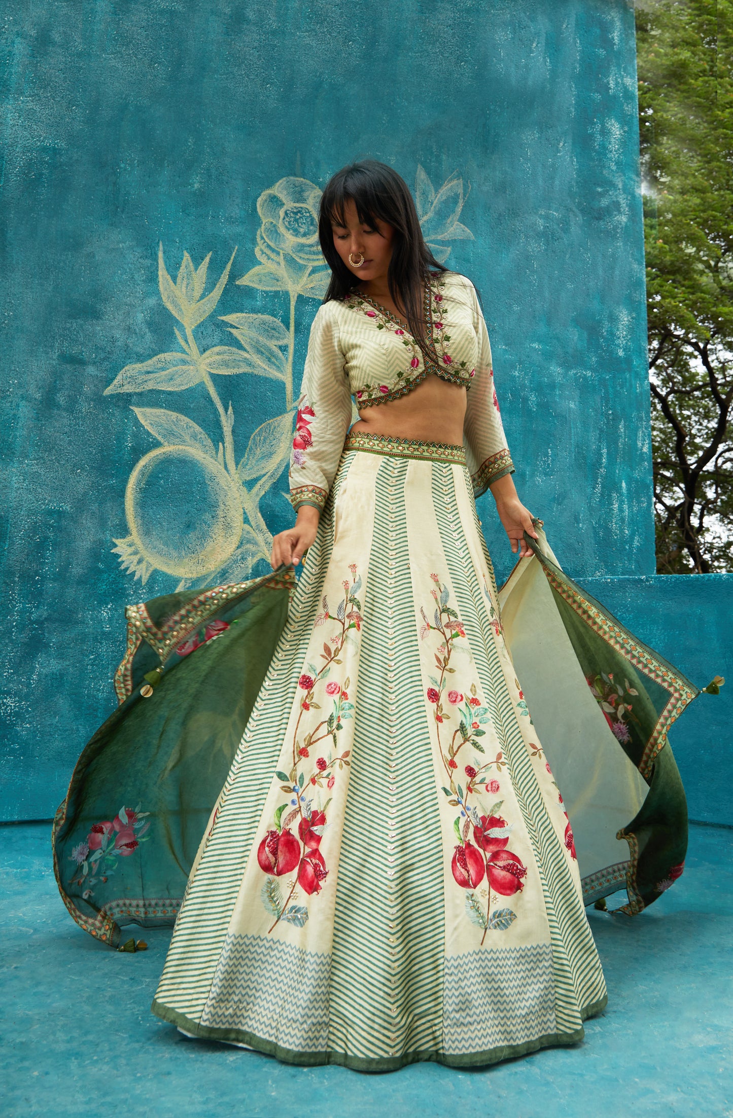 BEIGE LEHENGA SET