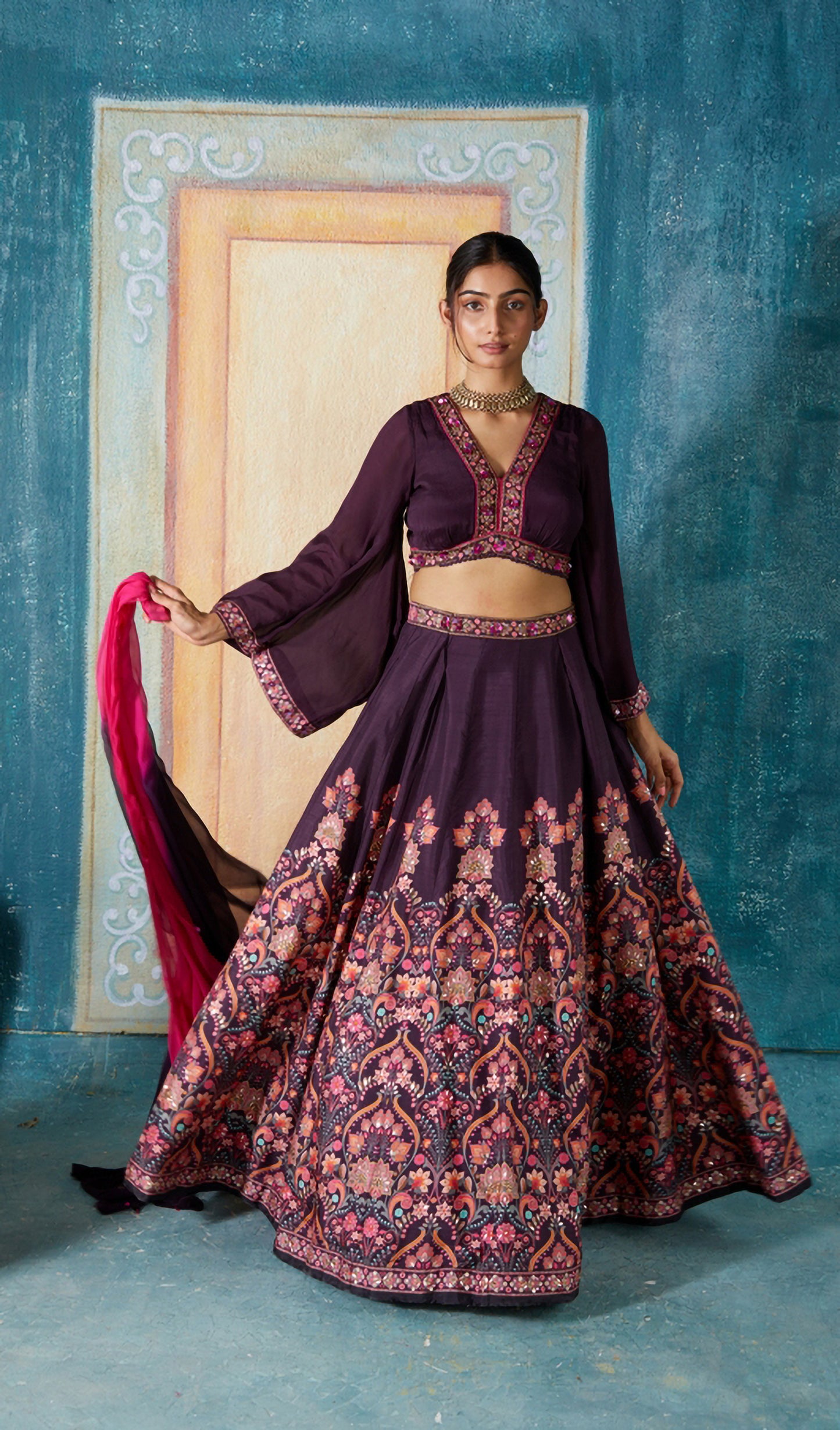 PRINTED LEHENGA SET