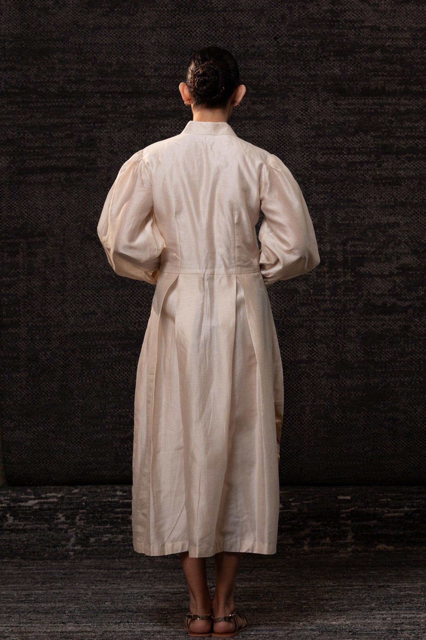 GULNAAR FLORAL PLEATED DRESS