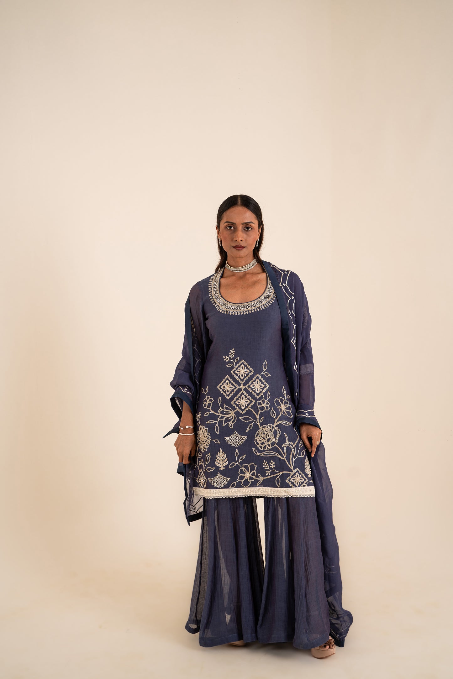 INDIGO BLUE KURTI SET