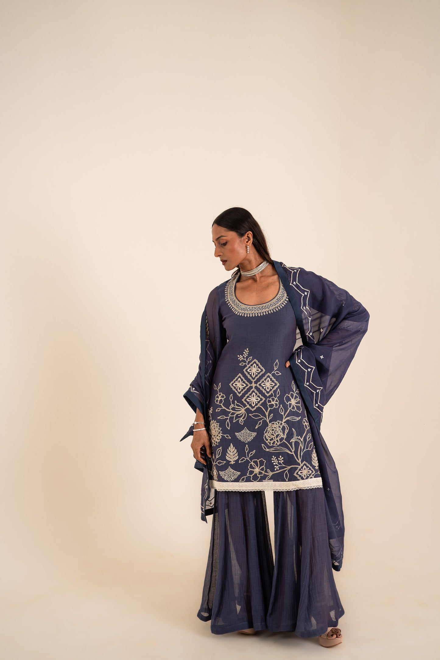 INDIGO BLUE KURTI SET