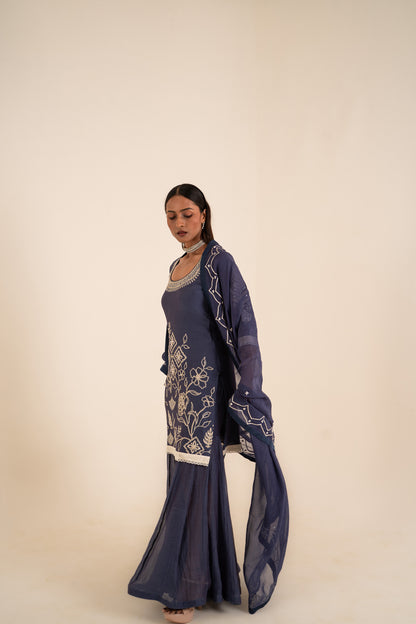 INDIGO BLUE KURTI SET