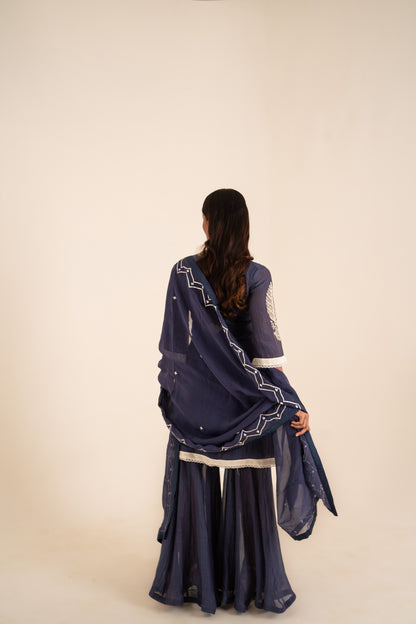 INDIGO BLUE KURTI SET