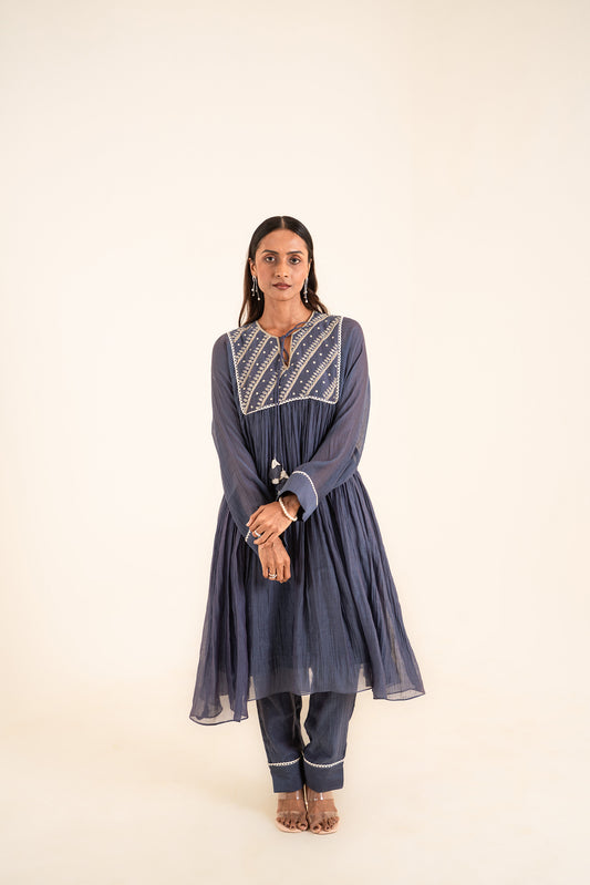 INDIGO BLUE KURTA PANT SET