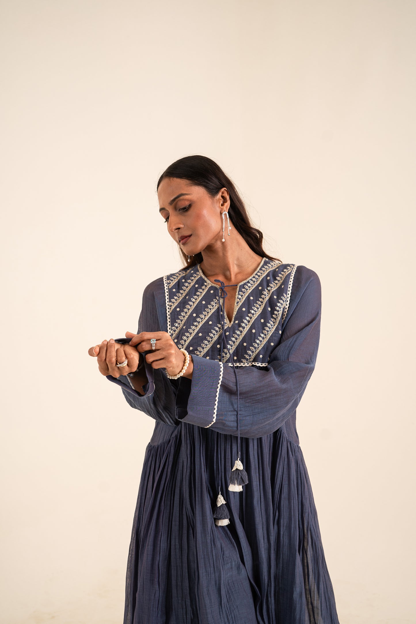 INDIGO BLUE KURTA PANT SET