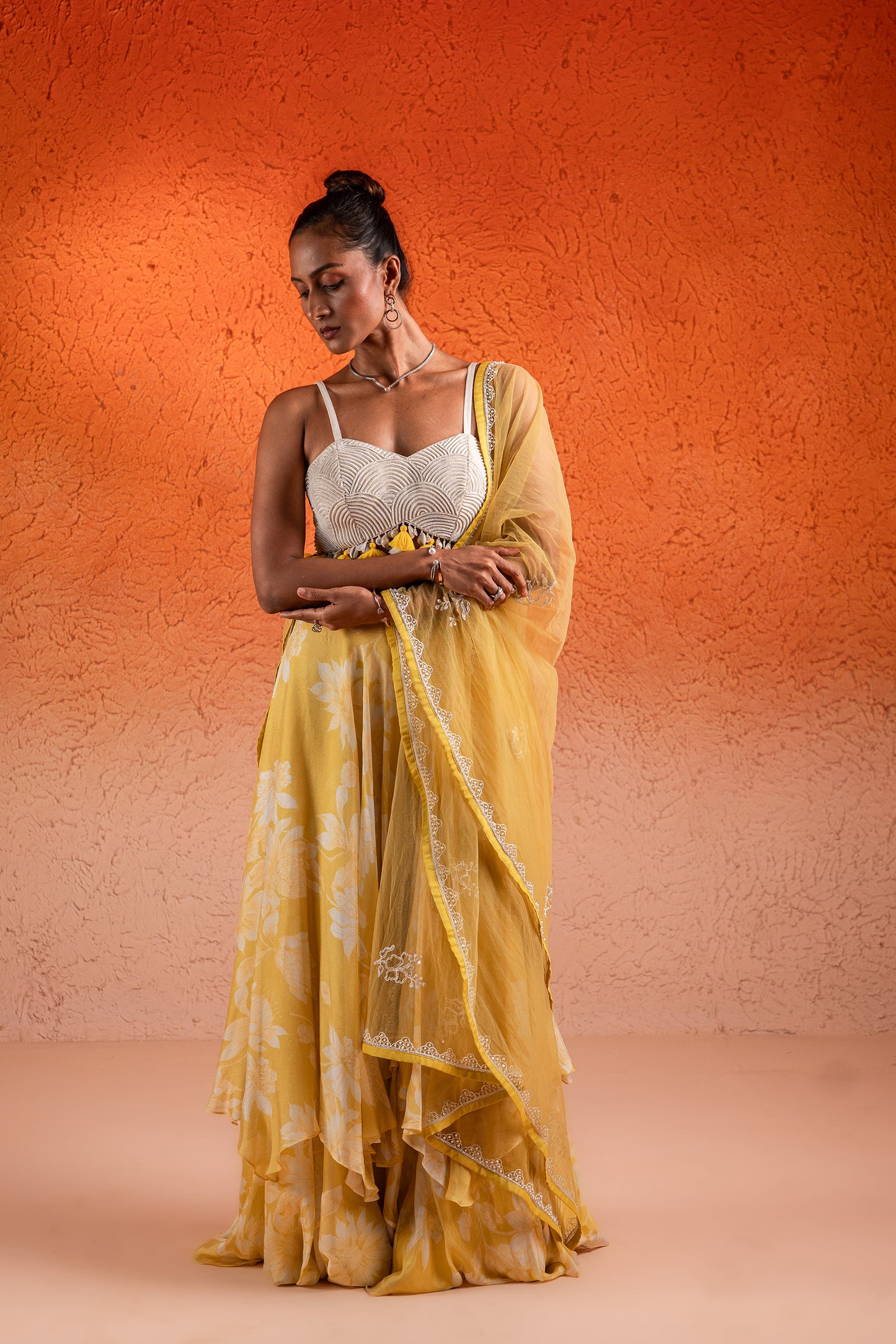 YELLOW  LEHENGA SET