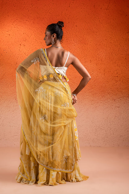 YELLOW  LEHENGA SET