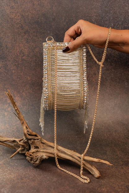 HINTED BEADFALL GOLD SILVER