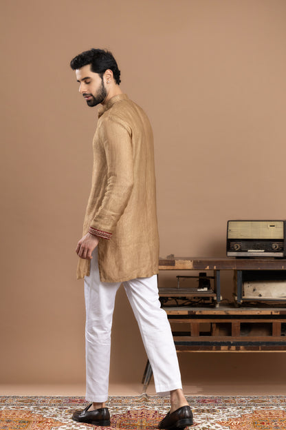 ZARDOZI WORK KURTA WITH STRAIGHT FIT PYJAMAS