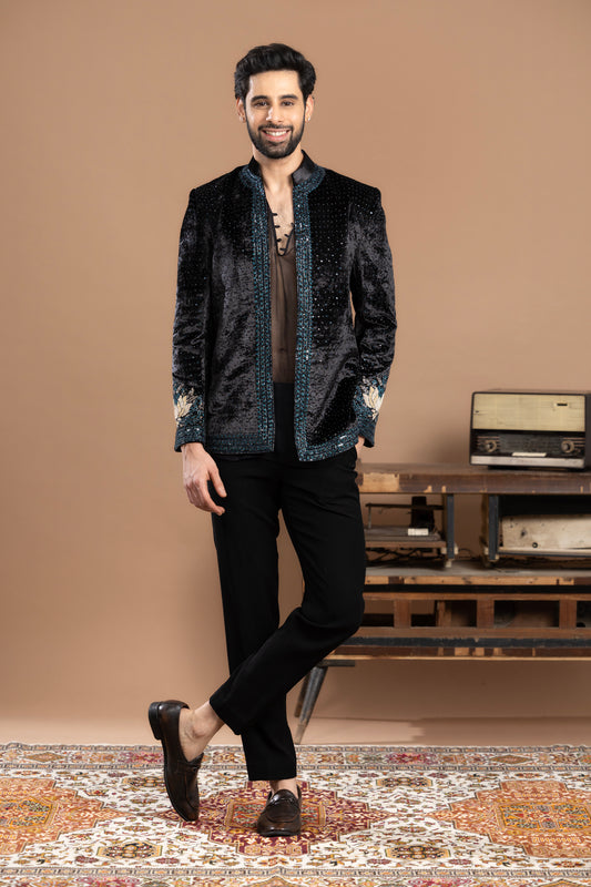 ZARDOZI PUFFER JACKET SET