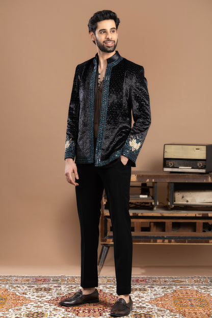 ZARDOZI PUFFER JACKET SET