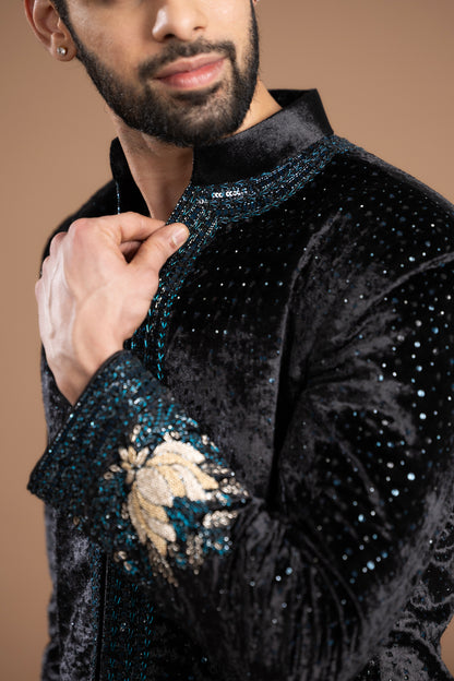 ZARDOZI PUFFER JACKET SET