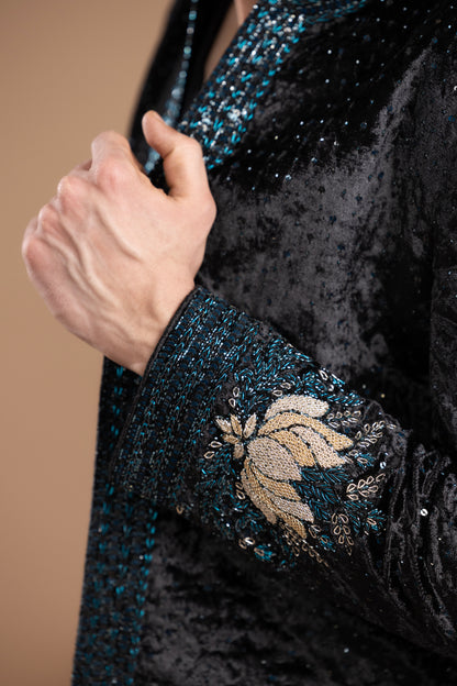 ZARDOZI PUFFER JACKET SET