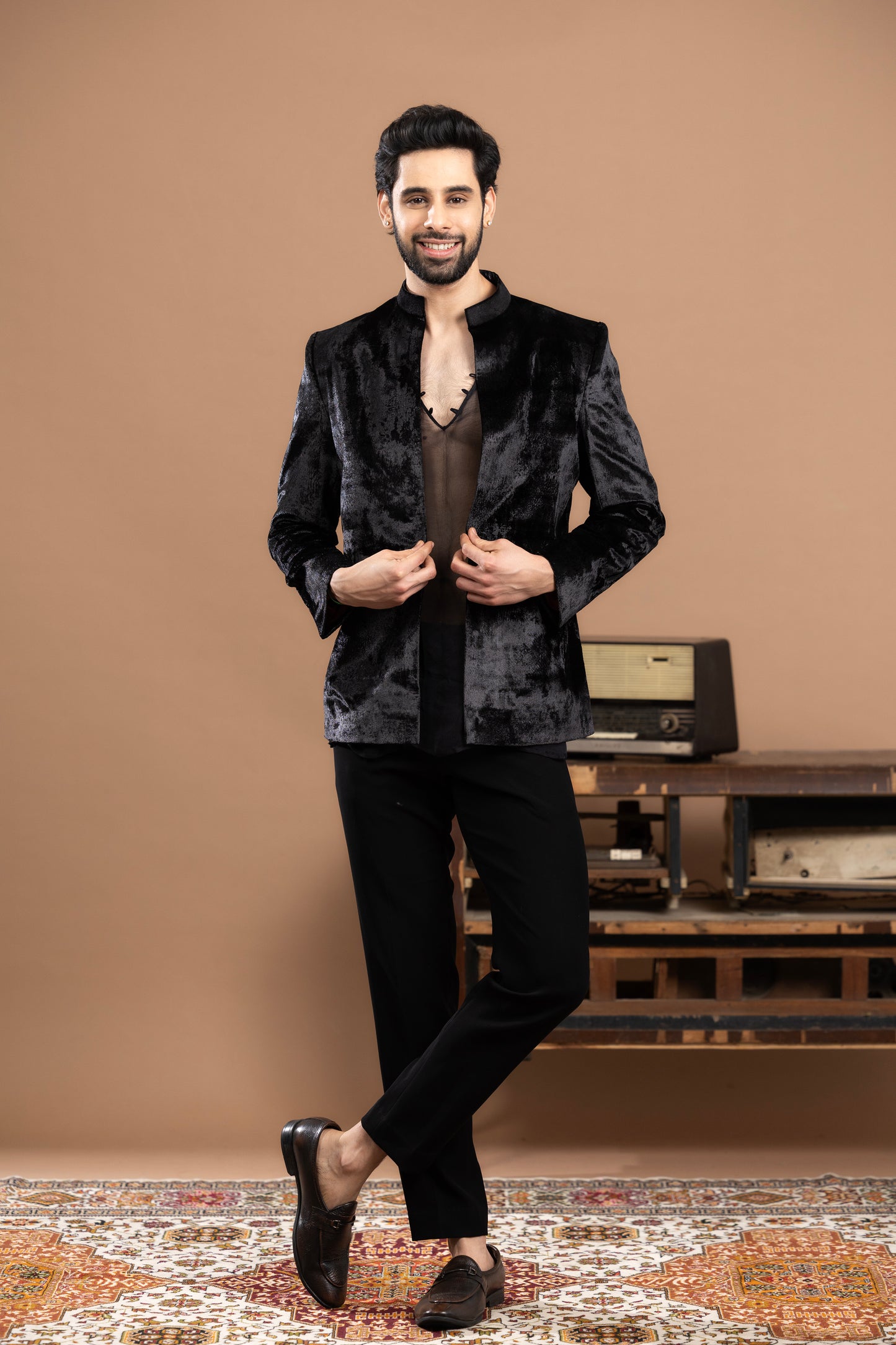 SEQUIN & CUTDANA DETAILED KURTA SET