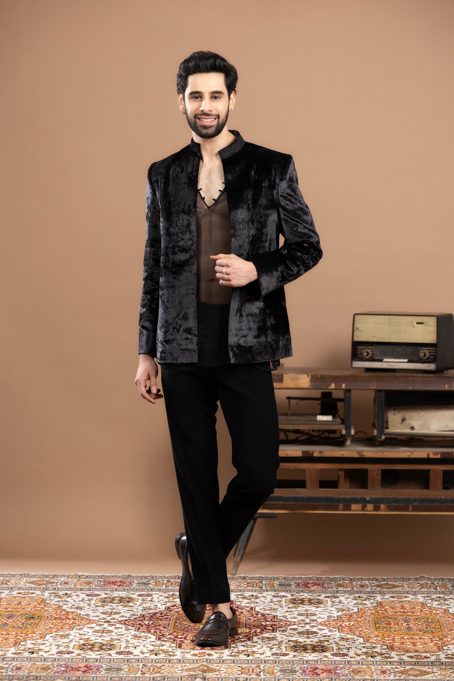 SEQUIN & CUTDANA DETAILED KURTA SET