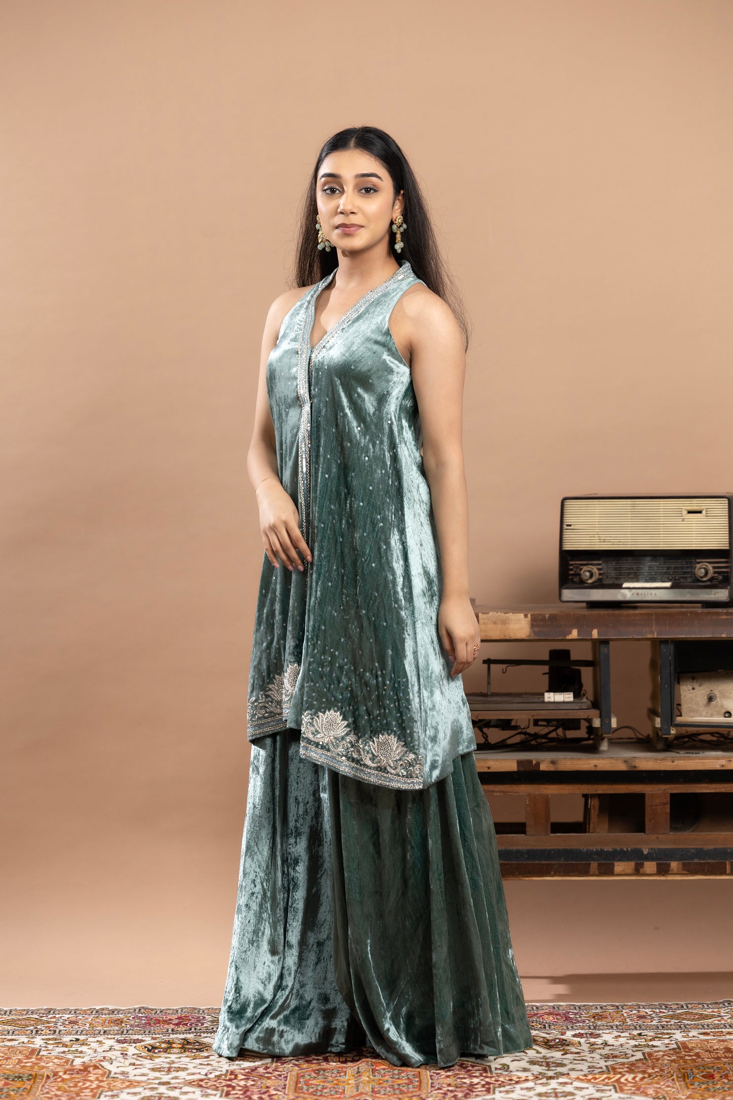 HEAVY GHARARA WITH ZARDOZI KURTA