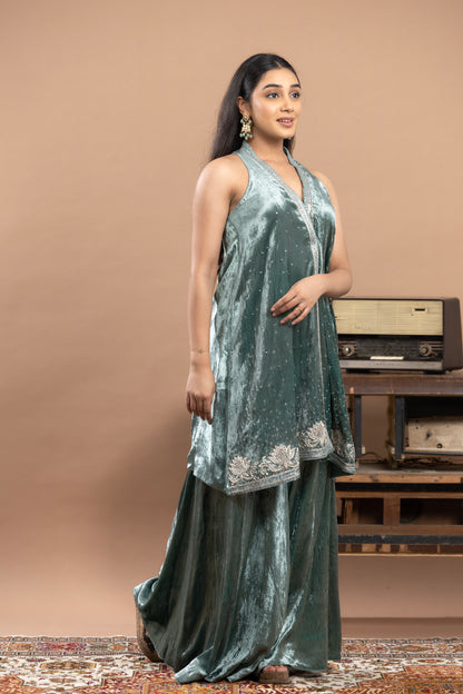 HEAVY GHARARA WITH ZARDOZI KURTA