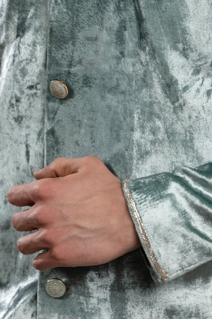 RISP PATHANI SHERWANI WITH INTRICATE ZARDOZI WORK