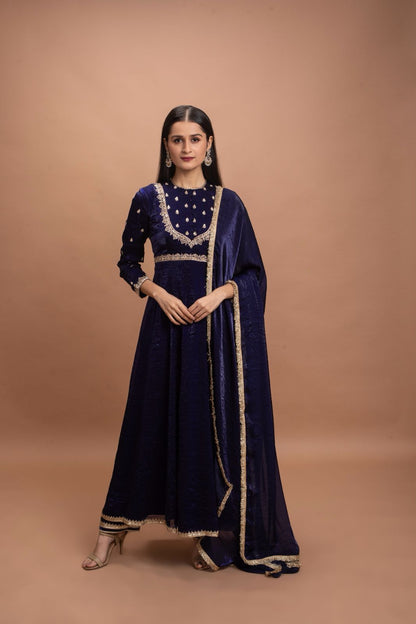DARK BLUE KURTA SET