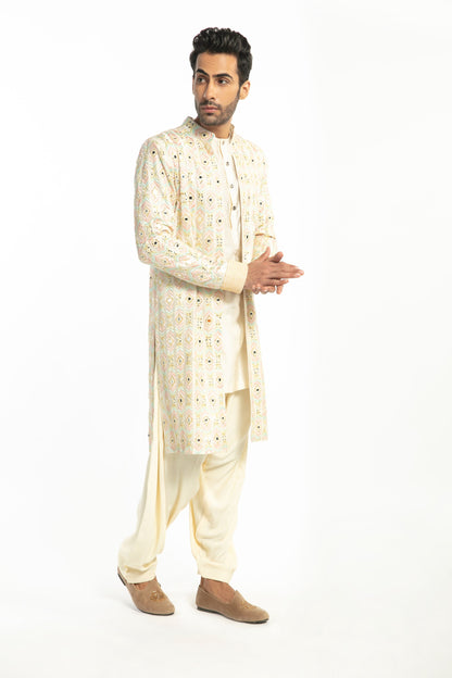 IVORY EMBELLISHED KURTA