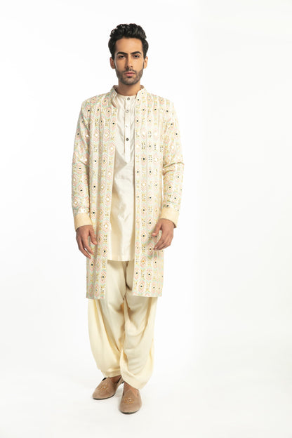 IVORY EMBELLISHED KURTA