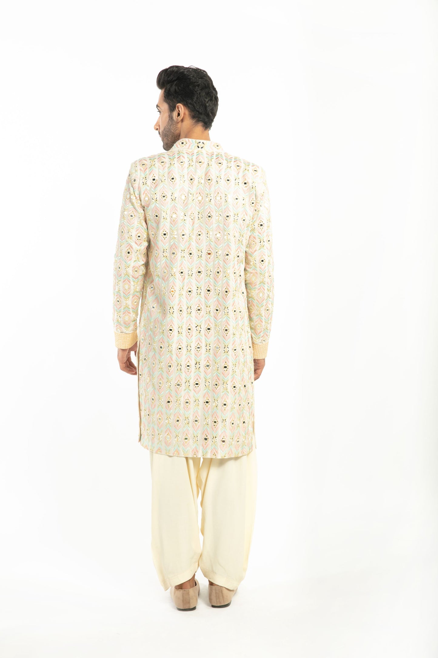 IVORY EMBELLISHED KURTA