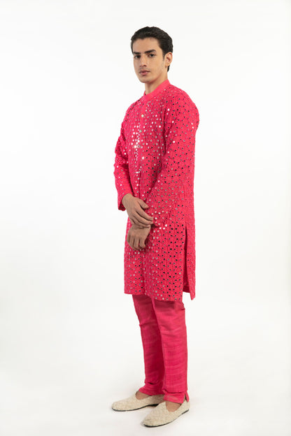 RANI PINK EMBELLISHED KURTA